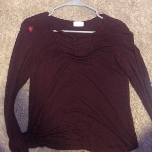 Burgundy shirt